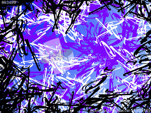 Image of Blue Scribbles Funk