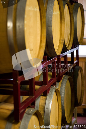 Image of Winery Cellar Barrels