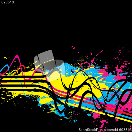 Image of Squiggle Lines Splatter