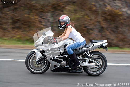 Image of Blonde Biker Girl