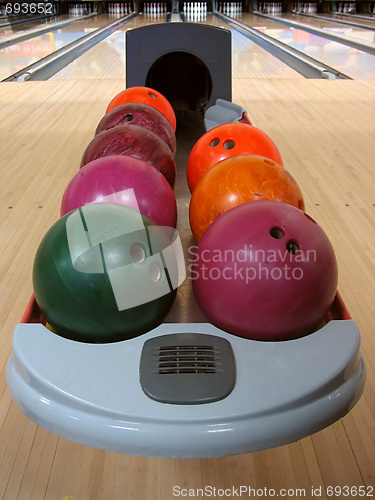 Image of Colorful Bowling Balls