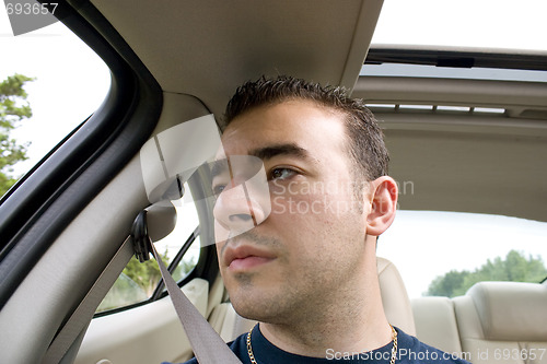 Image of Bored Car Passenger