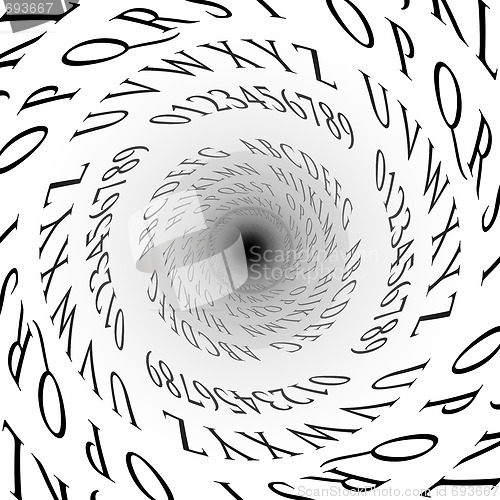 Image of 3D Spiraling Typography