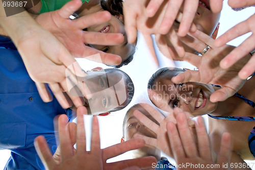 Image of Family Waving