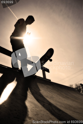 Image of Skateboarder Silhouette