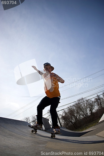 Image of Skateboarder at the Skate Park