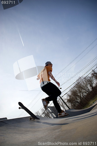 Image of Skateboarder Falling Off