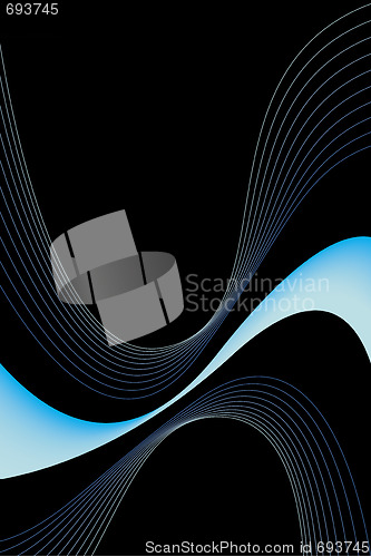 Image of Abstract Blue Swirls