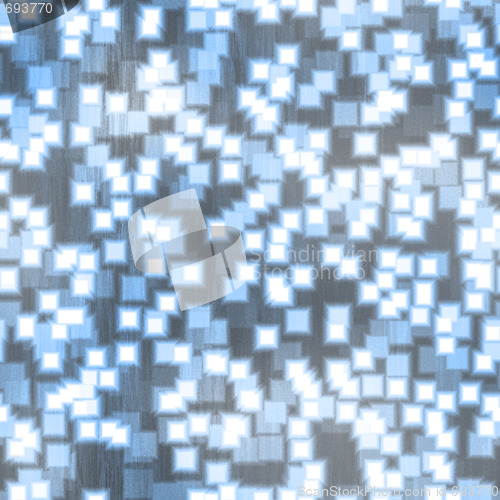 Image of Funky Blue Squares Pattern