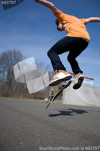Image of Skateboarder Jumping