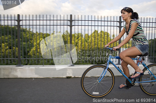 Image of Girl Riding a Bike