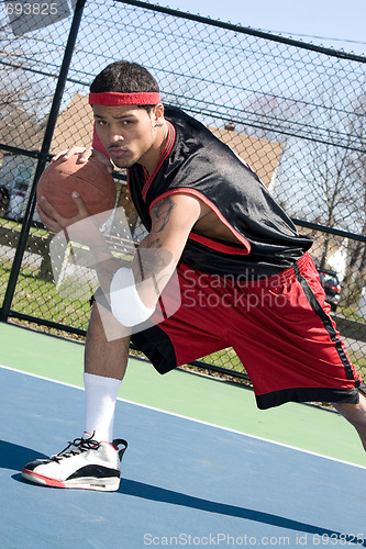 Image of Basketball Player Dribbling