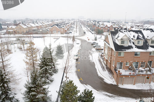 Image of Winter Suburban Landscape