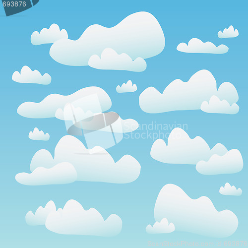 Image of Fluffy Blue Clouds 