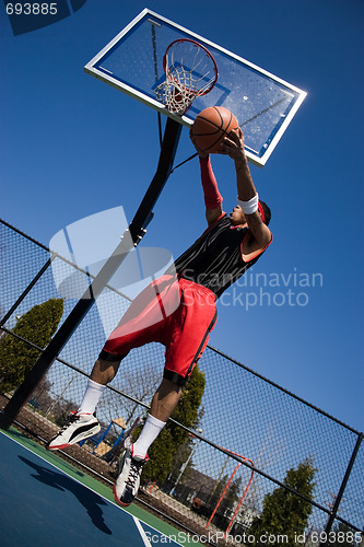 Image of Man Playing Basketball