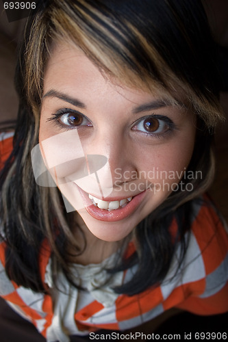 Image of Smiling Young Spanish Woman