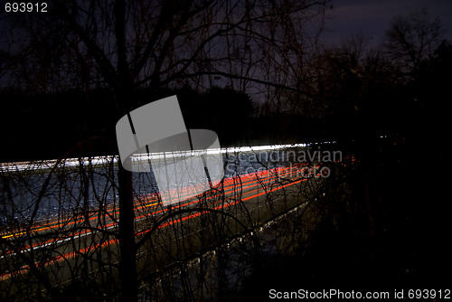 Image of highway light trails