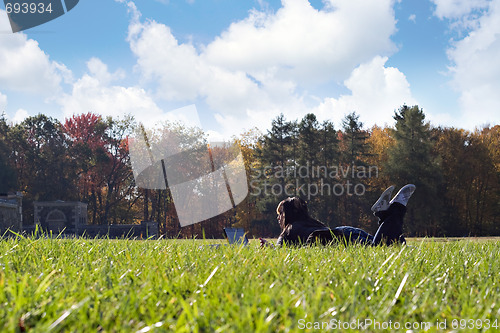 Image of Using a Laptop On Campus