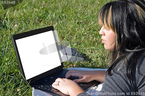 Image of Student Using a Laptop