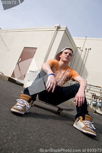 Image of Skateboarder Hanging Out