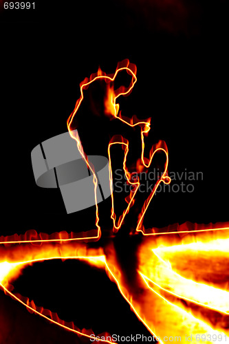 Image of Fiery Skateboarder