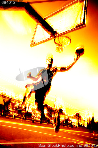 Image of Fiery Basketball Player