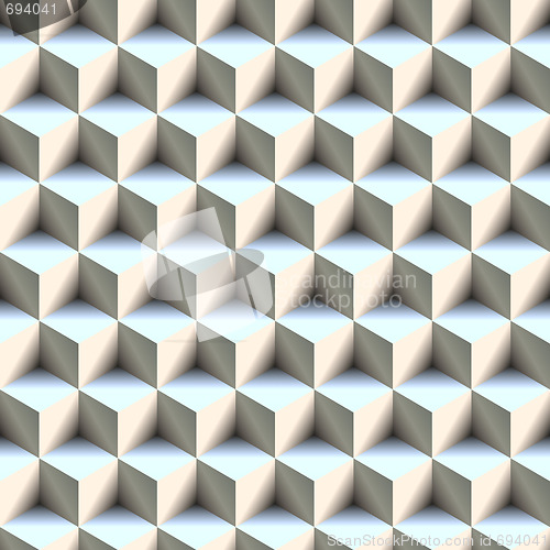 Image of Seamless 3D Boxes Pattern