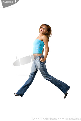 Image of Fun Woman Jumping