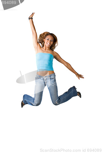 Image of Fun Woman Jumping