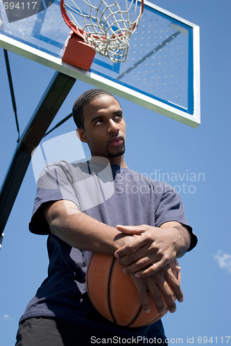 Image of Basketball Player Thinking