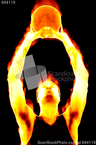 Image of Fiery Basketball Player