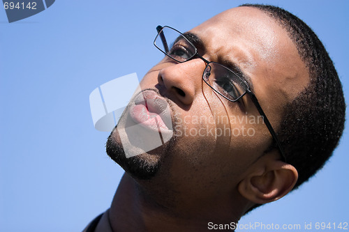 Image of Contemplative Young Man