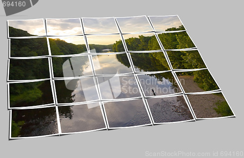 Image of Sunset River Collage