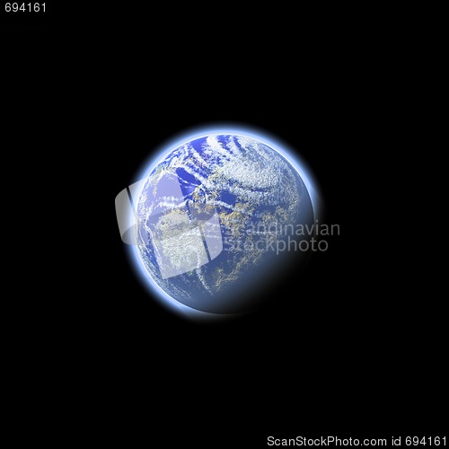 Image of glowing earth