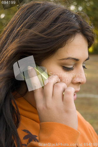 Image of cell phone conversation