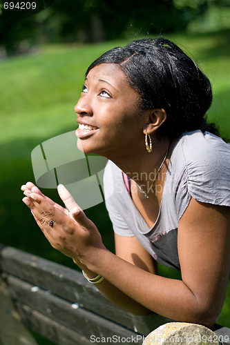 Image of Young Woman Praying