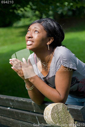 Image of Young Woman Praying