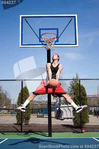 Image of Man Playing Basketball