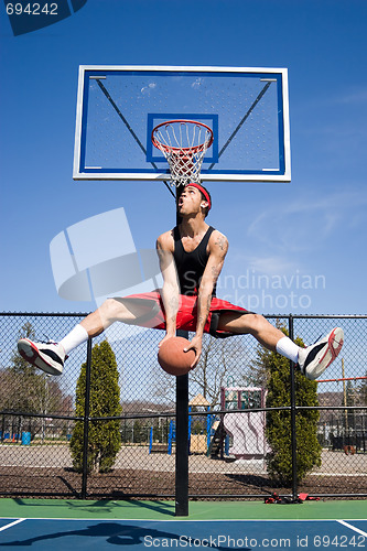 Image of Man Playing Basketball