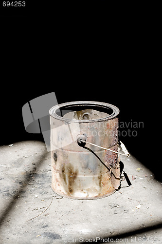 Image of old paint bucket