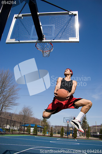 Image of Man Playing Basketball