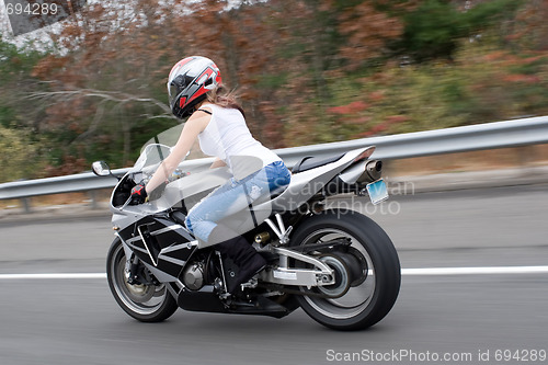 Image of Blonde Biker Girl