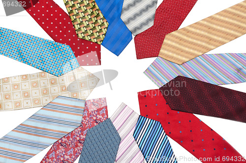 Image of Male ties put around