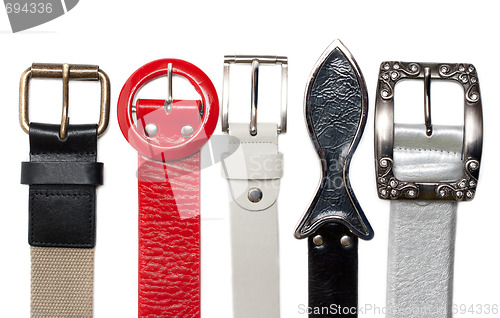 Image of Buckles belt over white background