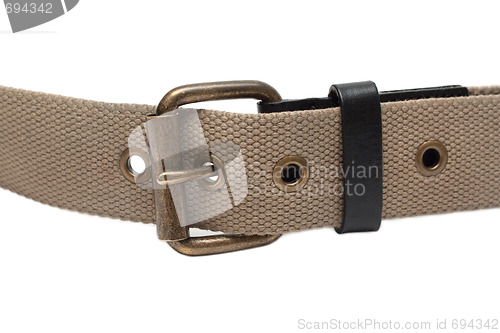 Image of Cloth belt with iron buckle