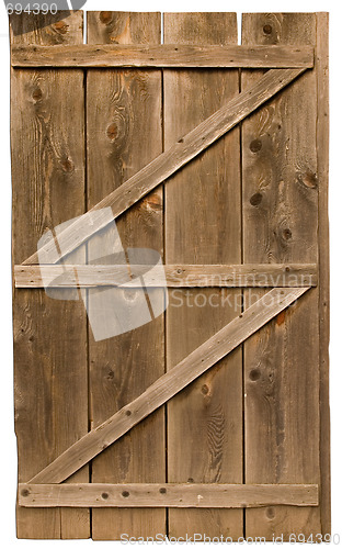 Image of Old Wood Door Isolated