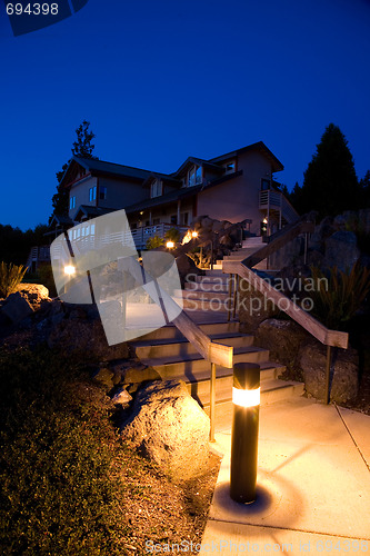 Image of Night Landscaping and Architecture