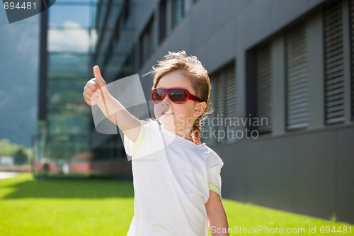 Image of Happy child with sunglasses
