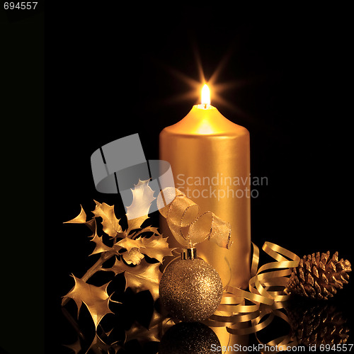 Image of Golden Christmas Decorations 