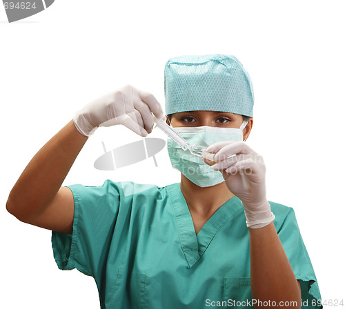 Image of Nurse Filling A Syringe